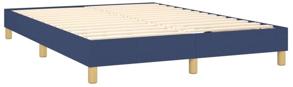 Krevet s oprugama i madracem plavi 140 x 190 cm od tkanine - Plava / 140 x 190 cm