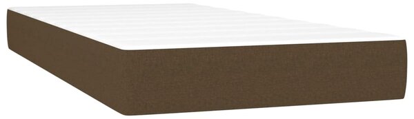Krevet box spring s madracem LED tamnosmeđi 80 x 200 cm tkanina - Smeđa / 80 x 200 cm