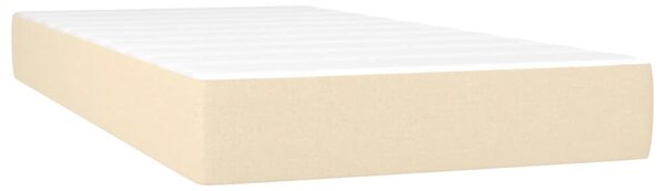 Krevet box spring s madracem krem 120 x 190 cm od tkanine - Krema / 120 x 190 cm