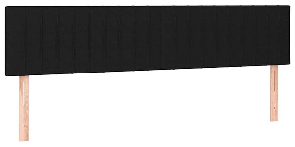 Krevet box spring s madracem LED crni 180x200 cm od tkanine - Crna / 180 x 200 cm