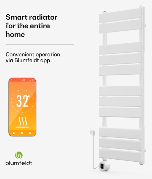 Blumfeldt Fairmont Smart, radijator, 107 x 50 cm, 800 W