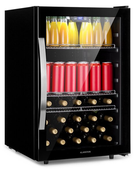 Klarstein Beersafe 5XL, hladnjak, 147 litara, 3 police, panoramska staklena vrata, nehrđajući čelik