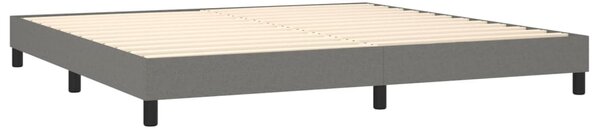 Krevet box spring s madracem LED tamnosivi 200x200 cm tkanina - Siva / 200 x 200 cm