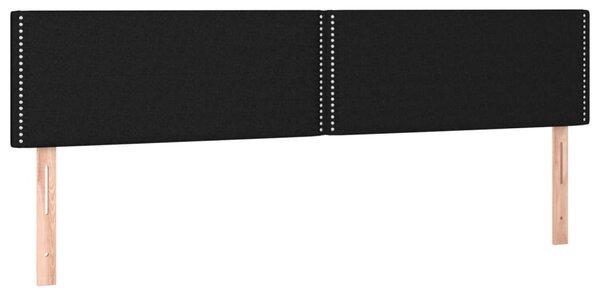 Krevet box spring s madracem LED crni 200x200 cm od tkanine - Crna / 200 x 200 cm