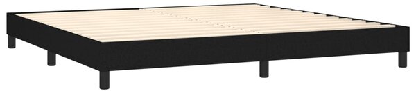 Krevet box spring s madracem LED crni 200x200 cm od tkanine - Crna / 200 x 200 cm