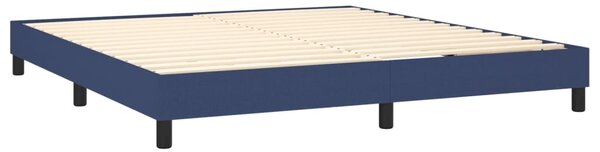 Krevet box spring s madracem LED plavi 180x200 cm od tkanine - Plava / 180 x 200 cm