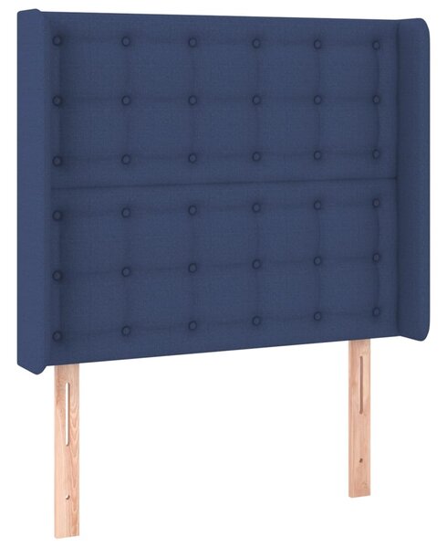 Krevet box spring s madracem LED plavi 80 x 200 cm od tkanine - Plava / 80 x 200 cm
