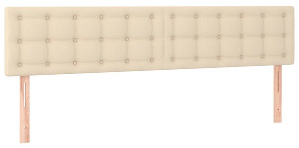 Krevet box spring s madracem LED krem 160x200 cm od tkanine - Krema / 160 x 200 cm