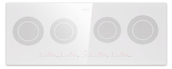 Klarstein Masterzone Slim Round, indukcijska ploča za kuhanje, maks. 7200 W, ugradbeni, 4 zone