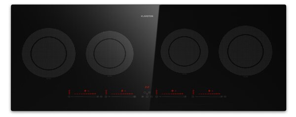 Klarstein Masterzone Slim Round, indukcijska ploča za kuhanje, maks. 7200 W, ugradbeni, 4 zone