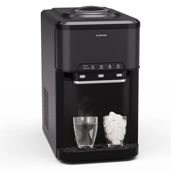 Klarstein Vodeni ledomat 3 u 1: kockice leda, dispenzer vode: topla i hladna 20 kg/24h