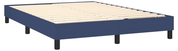 Krevet box spring s madracem LED plavi 140x200 cm od tkanine - Plava / 140 x 200 cm