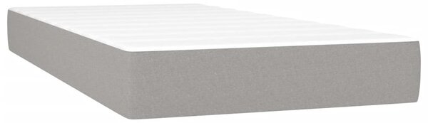 Krevet s oprugama i madracem svjetlosivi 120x190 cm od tkanine - Siva / 120 x 190 cm