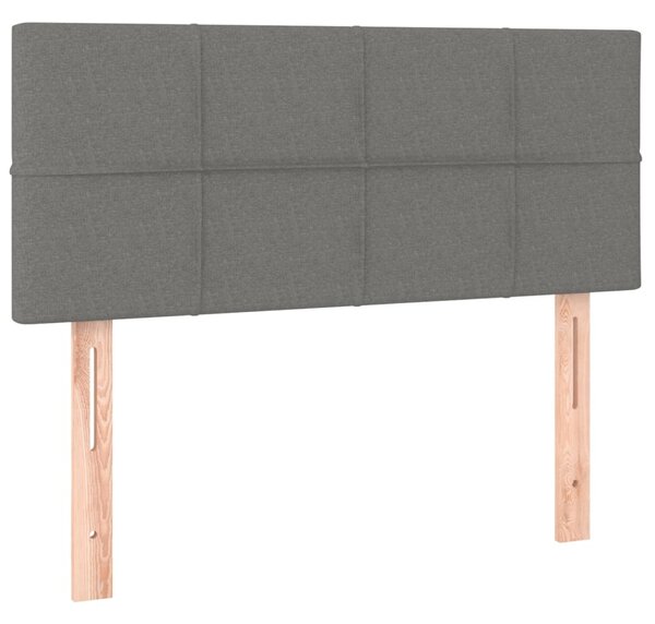 Krevet box spring s madracem LED tamnosivi 80 x 200 cm tkanina - Siva / 80 x 200 cm