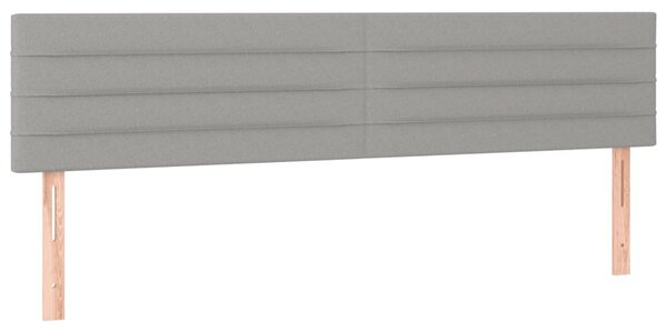 Krevet box spring s madracem LED svjetlosivi 180x200 cm tkanina - Siva / 180 x 200 cm