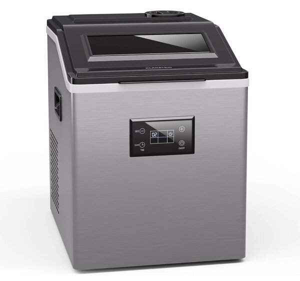 Klarstein FrostMaster, ledomat, 40 kg kockica leda dnevno, kućište od nehrđajućeg čelika, LED zaslon, uključujući i lopaticu za led
