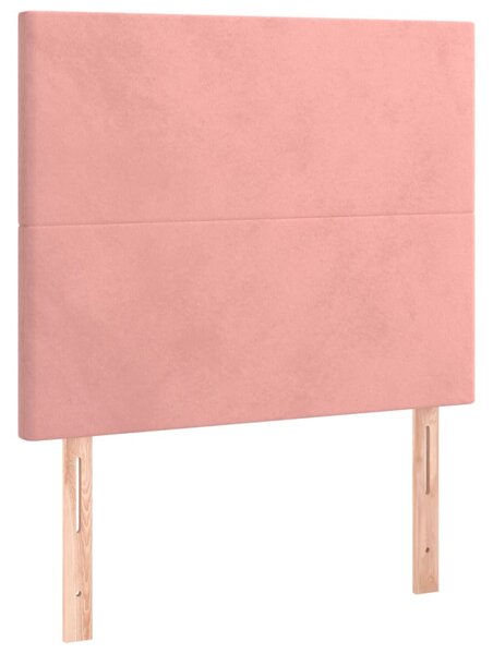Box spring krevet s madracem ružičasti 80 x 200 cm baršunasti - Ružičasti / 80 x 200 cm