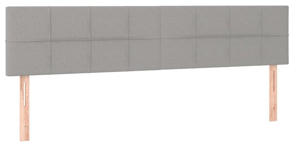 Krevet s oprugama i madracem svjetlosivi 140x200 cm baršunasti - Siva / 140 x 200 cm