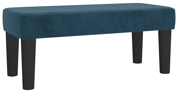 Box spring krevet s madracem tamnoplavi 80 x 200 cm baršunasti - Plava / 80 x 200 cm