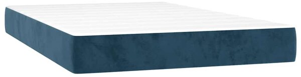 Box spring krevet s madracem tamnoplavi 120 x 200 cm baršunasti - Plava / 120 x 200 cm