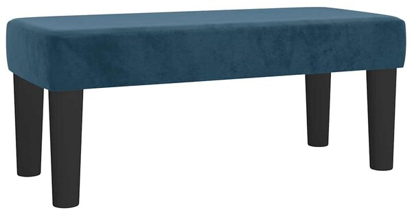 Box spring krevet s madracem tamnoplavi 120 x 200 cm baršunasti - Plava / 120 x 200 cm