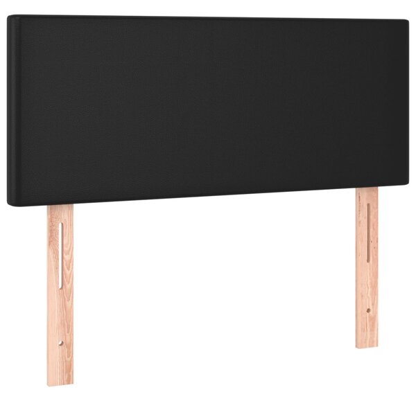 Krevet s oprugama i madracem crni 90 x 200 cm od umjetne kože - Crna / 90 x 200 cm