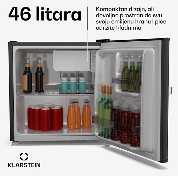 Klarstein Irene Mini hladnjak, Retro, 46 l, 37 dB tihi rad, EEK D, 0-10 °C