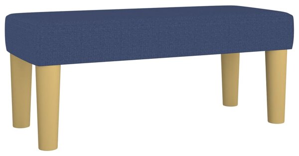 Krevet s oprugama i madracem plavi 100 x 200 cm od tkanine - Plava / 100 x 200 cm
