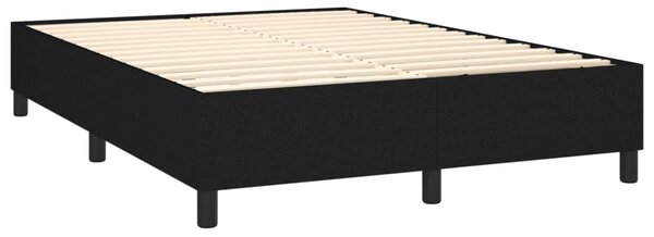 Krevet s oprugama i madracem crni 140 x 190 cm od tkanine - Crna / 140 x 190 cm