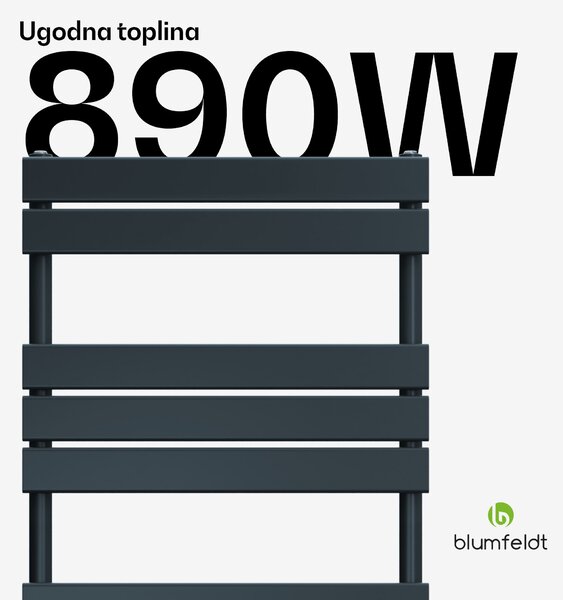 Blumfeldt Fairmont radijator, 60 x 180 cm, zidni, moderan dizajn, topla voda