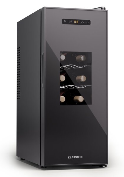 Klarstein Silent Vino 12 Uno Slim, hladnjak za vino, 30 l / 12 boca, 8-18 °C, na dodir