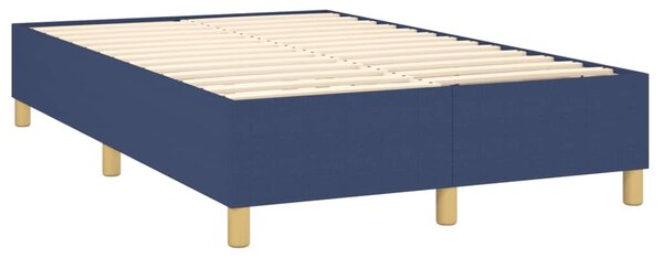 Krevet s oprugama i madracem plavi 120 x 200 cm od tkanine - Plava / 120 x 200 cm