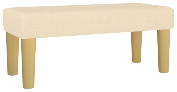 Okvir kreveta s oprugama i madrac krem 80x200 cm od tkanine - Krema / 80 x 200 cm