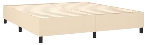 Krevet s oprugama i madracem krem 180x200 cm od tkanine - Krema / 180 x 200 cm