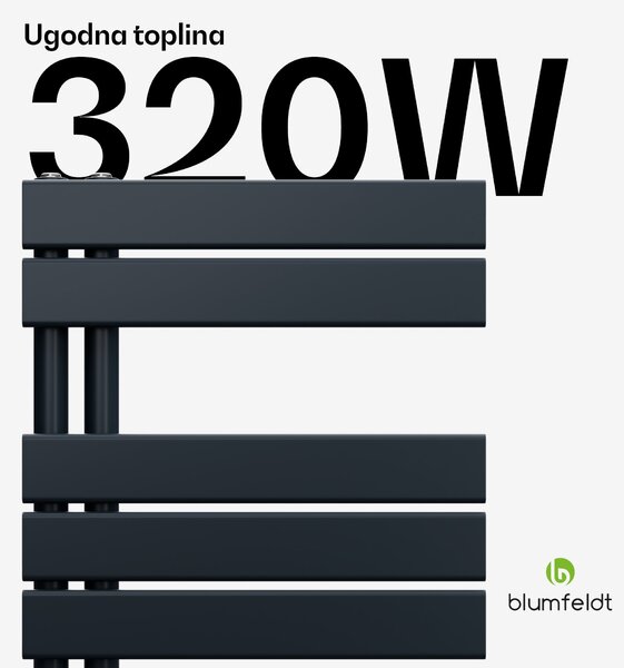 Blumfeldt Fairmont radijator, 45 x 180 cm, zidni, moderan dizajn, topla voda