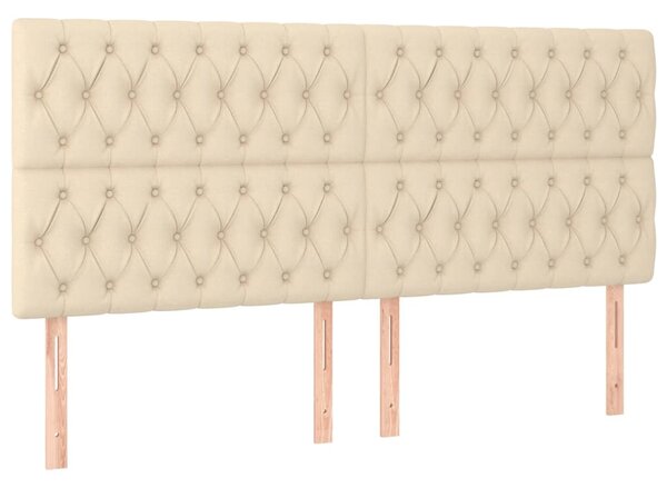 Krevet s oprugama i madracem krem 180x200 cm od tkanine - Krema / 180 x 200 cm