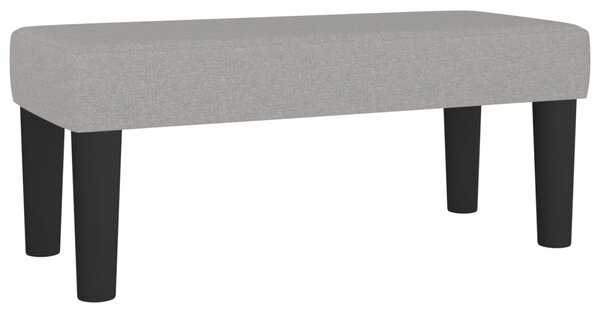 Okvir kreveta s oprugama i madrac svjetlosivi 90x200cm tkanina - Siva / 90 x 200 cm
