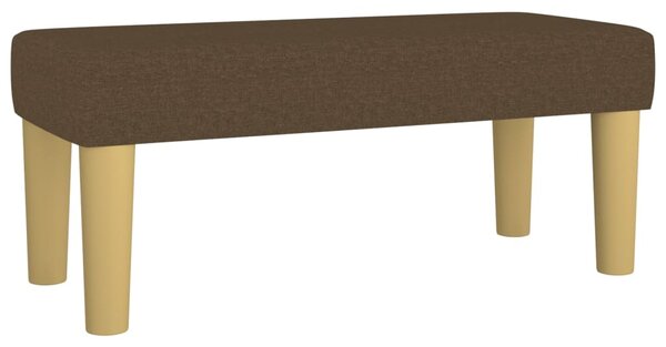 Krevet s oprugama i madracem tamnosmeđi 120 x 200 cm od tkanine - Smeđa / 120 x 200 cm