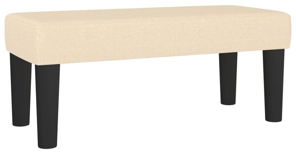 Krevet s oprugama i madracem krem 100 x 200 cm od tkanine - Krema / 100 x 200 cm