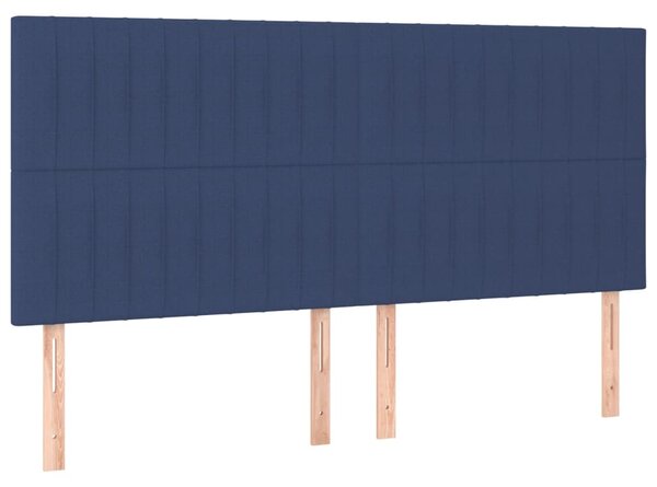 Krevet s oprugama i madracem plavi 180x200 cm od tkanine - Plava / 180 x 200 cm