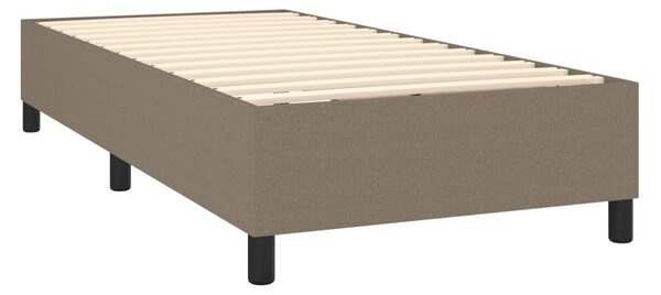 Krevet s oprugama i madracem smeđesivi 80x200 cm od tkanine - Tupe / 80 x 200 cm