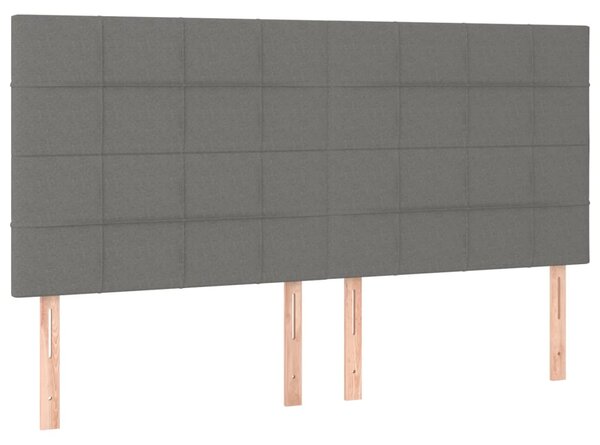 Okvir kreveta s oprugama i madrac svjetlosivi 160x200cm tkanina - Siva / 160 x 200 cm