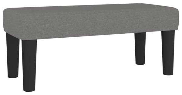 Krevet s oprugama i madracem tamnosivi 100 x 200 cm od tkanine - Siva / 100 x 200 cm