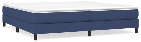 Krevet s oprugama i madracem plavi 200 x 200 cm od tkanine - Plava / 200 x 200 cm