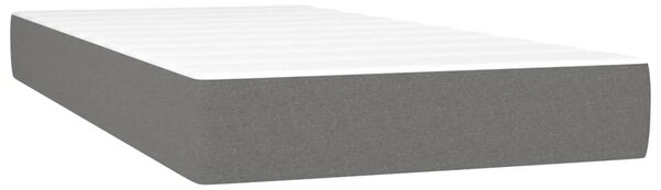 Krevet box spring s madracem LED tamnosivi 200x200 cm tkanina - Siva / 200 x 200 cm