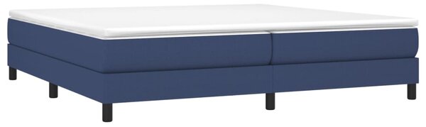 Krevet s oprugama i madracem plavi 200 x 200 cm od tkanine - Plava / 200 x 200 cm