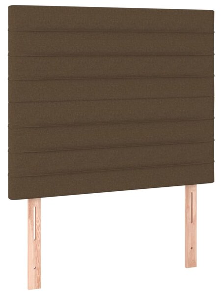 Krevet s oprugama i madracem tamnosmeđi 80x200 cm od tkanine - Smeđa / 80 x 200 cm
