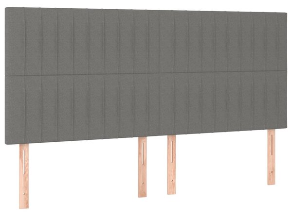 Okvir kreveta s oprugama i madrac svjetlosivi 180x200cm tkanina - Siva / 180 x 200 cm
