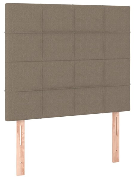 Krevet s oprugama i madracem smeđesivi 100 x 200 cm od tkanine - Tupe / 100 x 200 cm