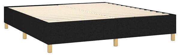 Krevet s oprugama i madracem crni 180x200 cm od tkanine - Crna / 180 x 200 cm